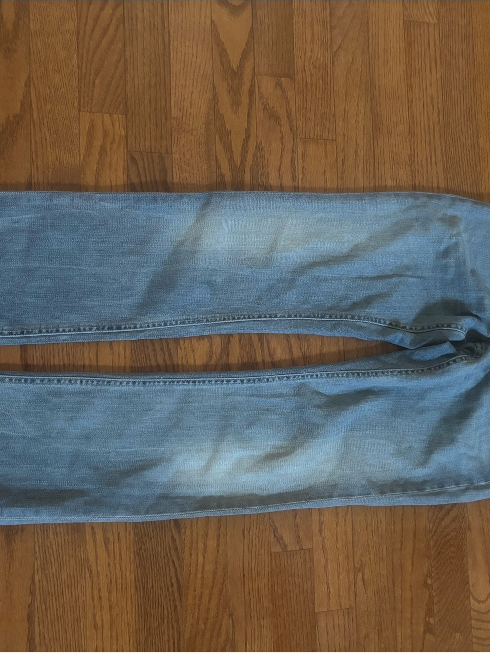 Acne Skinny Jeans in Light Wash Blue Denim